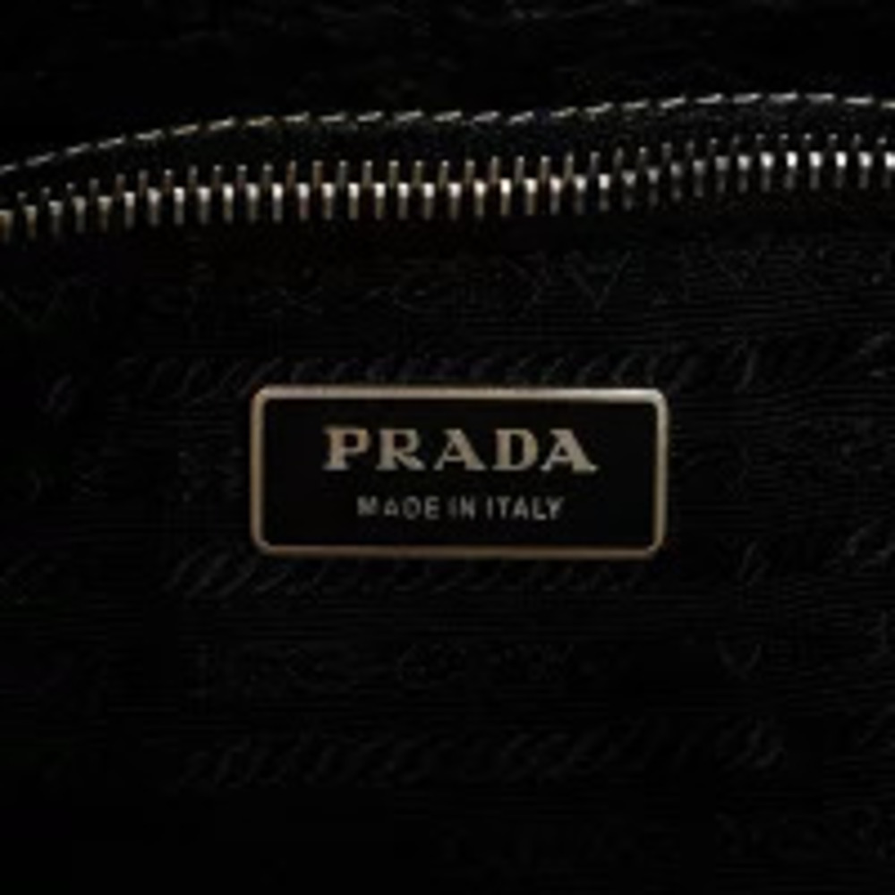 Prada One Shoulder Hobo Bag Handbag Triangle Logo Shoulder Black - Picture 11 of 13